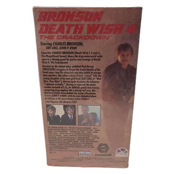 Death Wish 4 The Crackdown VHS 1989 Charles Bronson Movie VGC++ - Picture 3 of 5